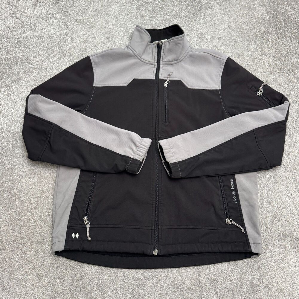 Black Diamond Double Diamond Softshell Ski Snow Jacket Men Medium Fleece Outdoor